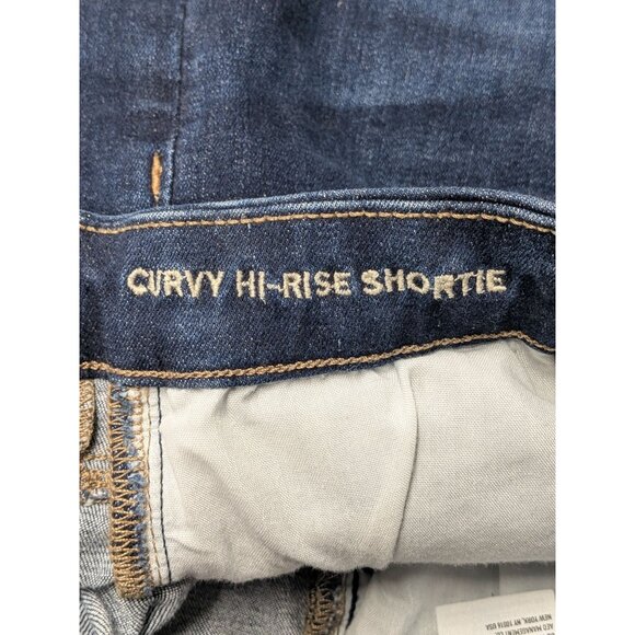 American Eagle Denim Shorts Women Size 10 Curvy Hi Rise Shortie Festival Cowgirl - Picture 8 of 13